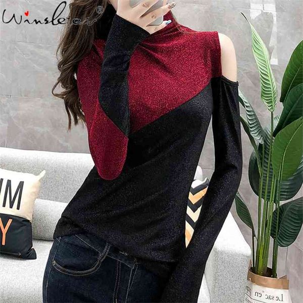 slim bottoming women patchwork cut-out t-shirt spring casual long sleeve hollow out tee shirts camisetas verano t03916b 210421, Black;gray
slim bottoming women patchwork cut-out t-shirt spring casual long sleeve hollow out tee shirts camisetas verano t03916b 210421, Black;gray