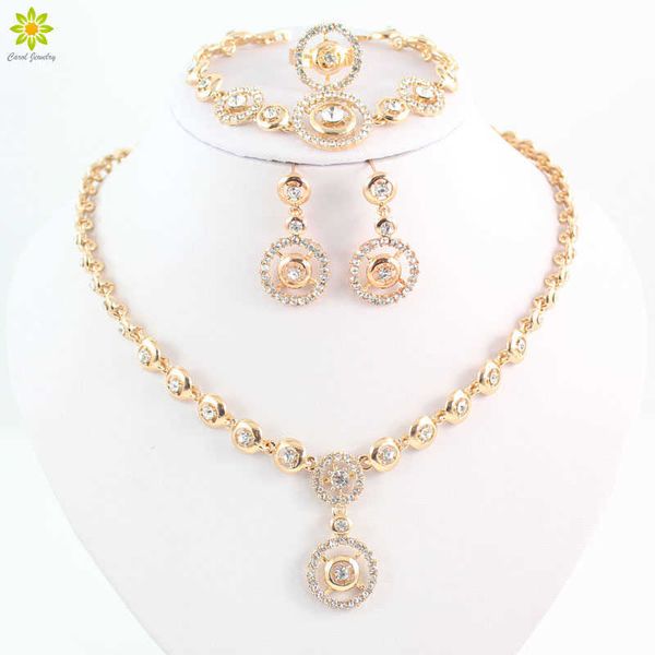 fashion round pendant crystal necklace earrings set gold color african bridal costume jewelry sets h1022, Silver
fashion round pendant crystal necklace earrings set gold color african bridal costume jewelry sets h1022, Silver