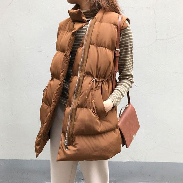 women's vests autumn winter 2021 women jacket vest black white sleeveless cotton long casual ladies pure color warm waistcoat outerwear
women's vests autumn winter 2021 women jacket vest black white sleeveless cotton long casual ladies pure color warm waistcoat outerwear