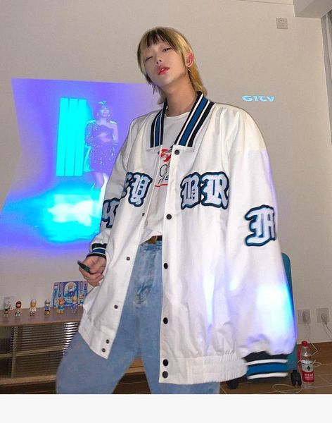 women's jackets biggorange baseball uniform jacket energetic men and women korean clothing aesthetic loose letter embroidery, Black;brown
women's jackets biggorange baseball uniform jacket energetic men and women korean clothing aesthetic loose letter embroidery, Black;brown
