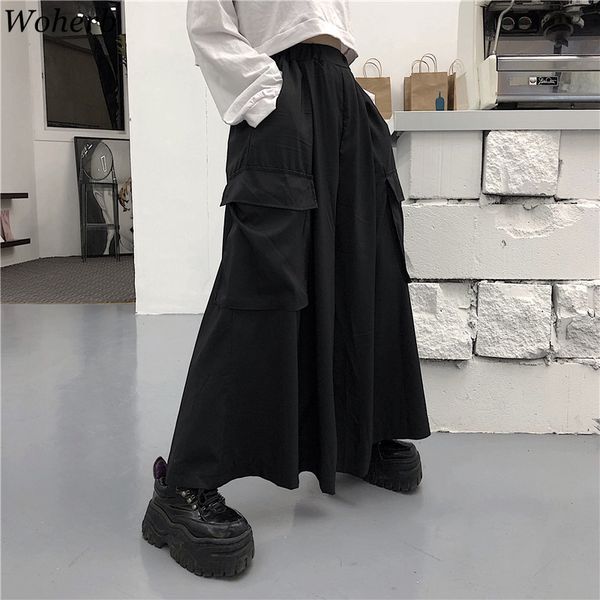 harajuku streetwear korean cargo pants women man summer hip hop harem wide vintage kimono japan loose black trousers 210422, Black;white
harajuku streetwear korean cargo pants women man summer hip hop harem wide vintage kimono japan loose black trousers 210422, Black;white