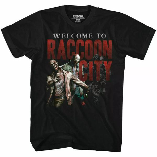 resident evil welcome to racoon city t shirt licensed video gaming tee black, White;black
resident evil welcome to racoon city t shirt licensed video gaming tee black, White;black