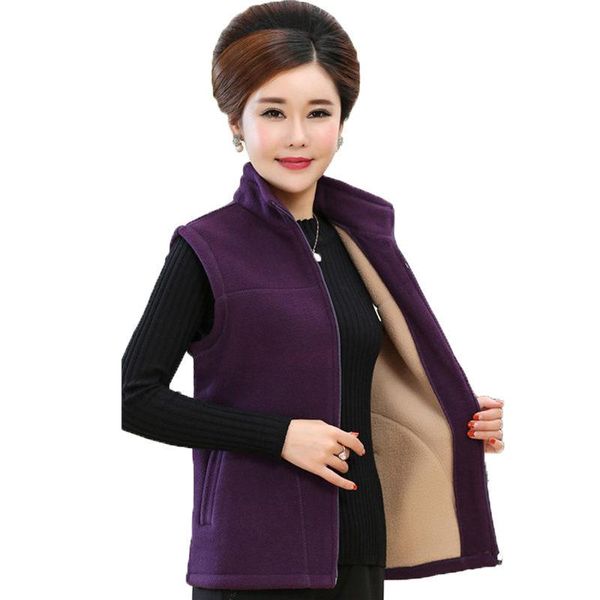 women's vests 5xl middle-aged women fleece jacket imitation lambs waistcoat 2021 spring winter warm polar casual vest coat lq755, Black;white
women's vests 5xl middle-aged women fleece jacket imitation lambs waistcoat 2021 spring winter warm polar casual vest coat lq755, Black;white