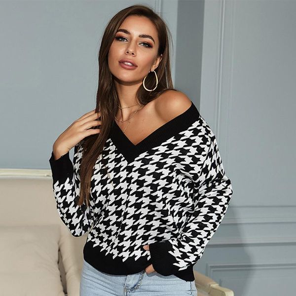 women's sweaters v-neck knitted sweater women loose winter pullover female long sleeve wool knitting ladies clothes js0022, White;black
women's sweaters v-neck knitted sweater women loose winter pullover female long sleeve wool knitting ladies clothes js0022, White;black
