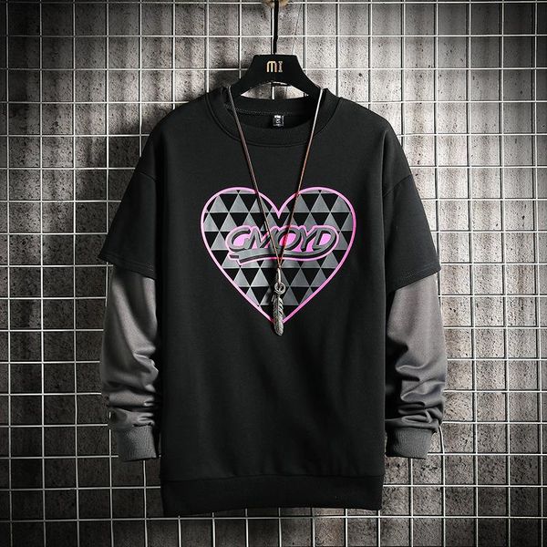 men's hoodies & sweatshirts hooded harajuku heart flowers pullover hip hop streetwear mens fashion casual loose, Black
men's hoodies & sweatshirts hooded harajuku heart flowers pullover hip hop streetwear mens fashion casual loose, Black