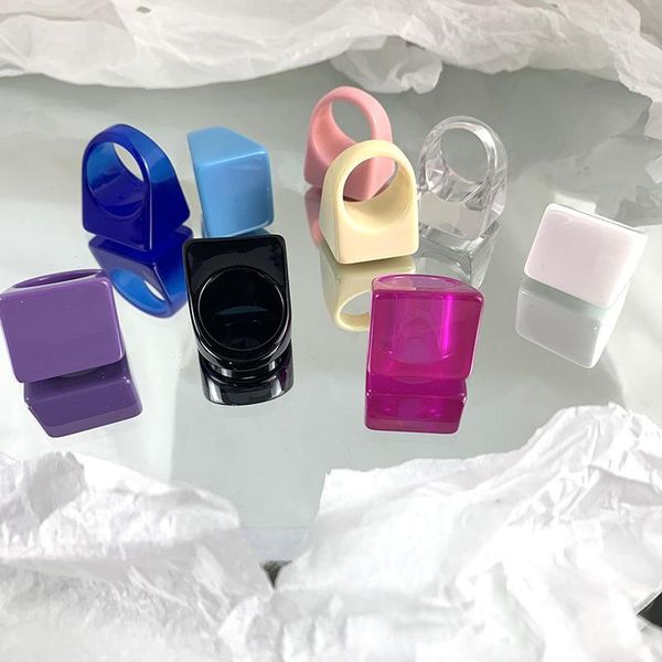 cluster rings ins vintage colorful resin ring simple color geometric square for women girls fashion jewelry gifts, Golden;silver
cluster rings ins vintage colorful resin ring simple color geometric square for women girls fashion jewelry gifts, Golden;silver
