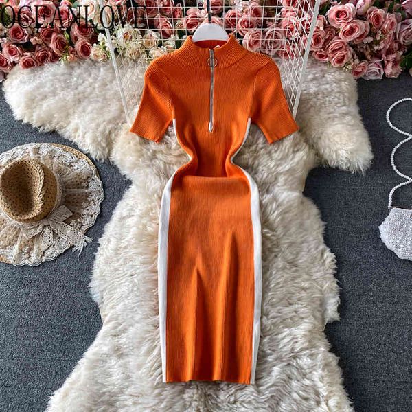 bodycon dresses spring summer knitted zipper vestidos de mujer korean vintage stretch woman dress fashion 210415, Black;gray
bodycon dresses spring summer knitted zipper vestidos de mujer korean vintage stretch woman dress fashion 210415, Black;gray