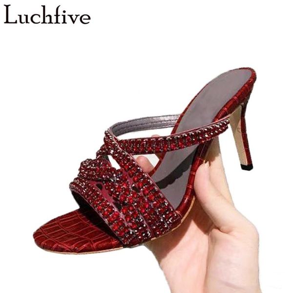 slippers crystals open toe women gladiator high heels party shoes runway slides red woman, Black
slippers crystals open toe women gladiator high heels party shoes runway slides red woman, Black