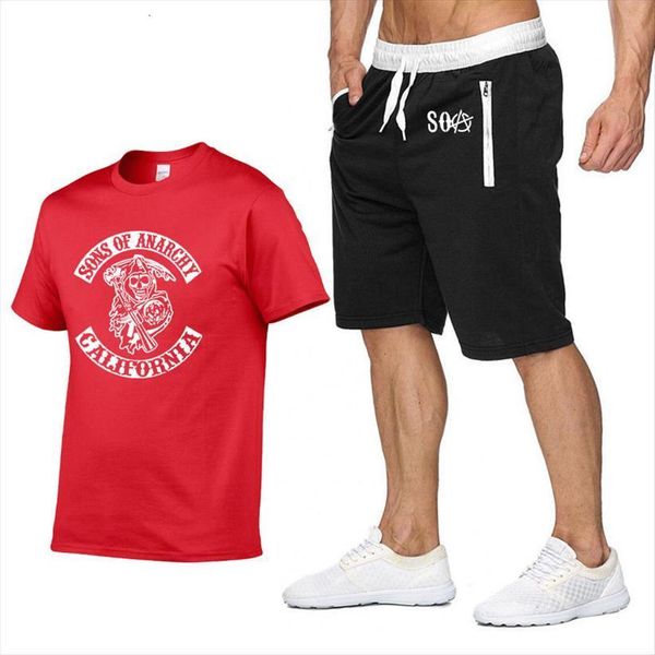 summer t shirt soa men tracksuit sons of anarchy skull casual short sleeve cotton mens shorts 2pcs suit, Gray
summer t shirt soa men tracksuit sons of anarchy skull casual short sleeve cotton mens shorts 2pcs suit, Gray
