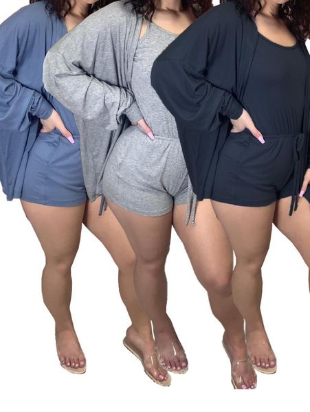 women's jumpsuits & rompers ly5875 european and american fashion personality plus size casual jumpsuit jacket combination two-piece sui, Black;white
women's jumpsuits & rompers ly5875 european and american fashion personality plus size casual jumpsuit jacket combination two-piece sui, Black;white
