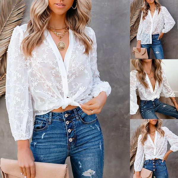 women's blouses & shirts white women chiffon blouse summer long sleeve v-neck thin ladies fashion casual hs6
women's blouses & shirts white women chiffon blouse summer long sleeve v-neck thin ladies fashion casual hs6