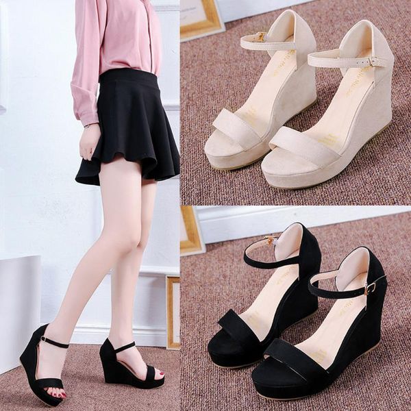 summer beach ladies shoes sandals women gladiator peep toe buckle design roman platform wedges, Black
summer beach ladies shoes sandals women gladiator peep toe buckle design roman platform wedges, Black