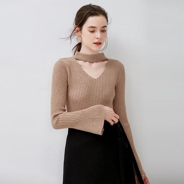 women's sweaters flared sleeve sweater v-neck hanging neck hollow bottomed pullover 2021 thickening, White;black
women's sweaters flared sleeve sweater v-neck hanging neck hollow bottomed pullover 2021 thickening, White;black