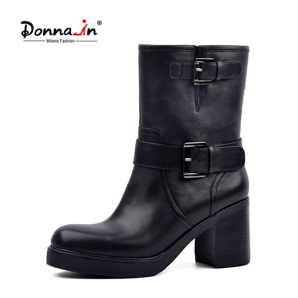boots donna-in fashion metal buckle riding real wool lining winter snow shoes genuine leather platform high heel women, Black
boots donna-in fashion metal buckle riding real wool lining winter snow shoes genuine leather platform high heel women, Black
