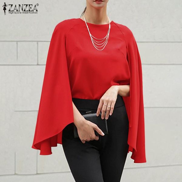 women's blouses & shirts stylish elegant loose holiday party blusas autumn full sleeve blouse bohemian o-neck solid casual overs, White
women's blouses & shirts stylish elegant loose holiday party blusas autumn full sleeve blouse bohemian o-neck solid casual overs, White