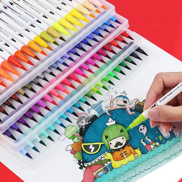 painting pens water washable 12 24 double soft head brush children's painting set water color pen, Black;red
painting pens water washable 12 24 double soft head brush children's painting set water color pen, Black;red