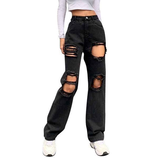 women's jeans y2k trendy casual slim ripped high waist straight leg pants vintage loose black comfortable trousers, Blue
women's jeans y2k trendy casual slim ripped high waist straight leg pants vintage loose black comfortable trousers, Blue