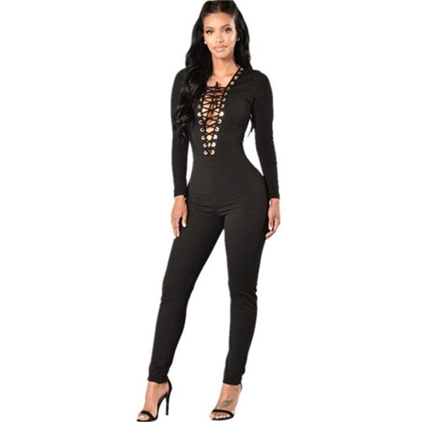 women's jumpsuits & rompers long sleeve deep v neck jumpsuit slim streetwear lace up 2021 summer romper women elastic overalls black co, Black;white
women's jumpsuits & rompers long sleeve deep v neck jumpsuit slim streetwear lace up 2021 summer romper women elastic overalls black co, Black;white