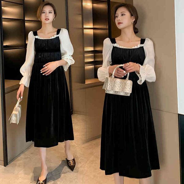 dresses 708# spring pleuche patchwork maternity long dress korean fashion sweet a line loose clothes for pregnant women pregnancy, Black;gray
dresses 708# spring pleuche patchwork maternity long dress korean fashion sweet a line loose clothes for pregnant women pregnancy, Black;gray