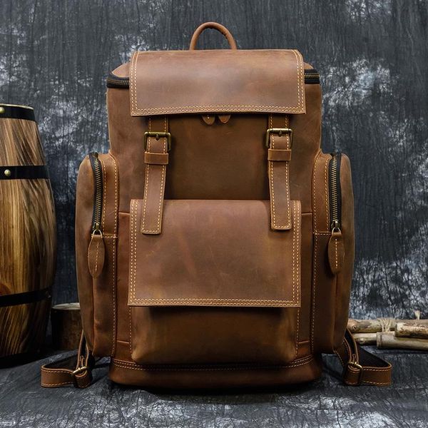 backpack luufan 100% genuine leather men's for men travel rucksack bookbag retro crazy horse schoolbag
backpack luufan 100% genuine leather men's for men travel rucksack bookbag retro crazy horse schoolbag