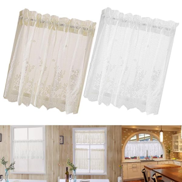 curtain & drapes 2pcs short window valance kitchen voile sheer cafe half-curtain width 74cm height 61cm w/rod pocket lace updates
curtain & drapes 2pcs short window valance kitchen voile sheer cafe half-curtain width 74cm height 61cm w/rod pocket lace updates