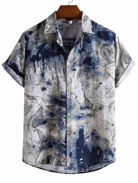 men graphic print button up shirt 61cz#, White;black
men graphic print button up shirt 61cz#, White;black