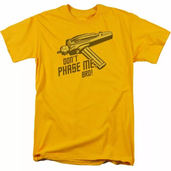 star trek don't phase me bro t shirt licensed sci-fi tv classic tee new gold, White;black
star trek don't phase me bro t shirt licensed sci-fi tv classic tee new gold, White;black
