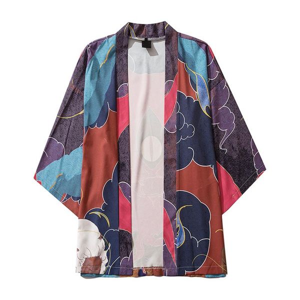 cardigan men's casual loose open front 3/4 sleeve japanese style print cover up home travel holiday shirts, White;black
cardigan men's casual loose open front 3/4 sleeve japanese style print cover up home travel holiday shirts, White;black