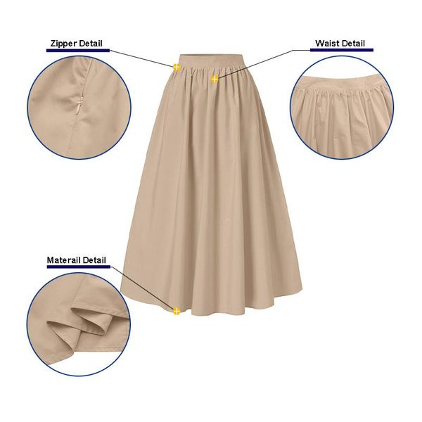 summer party long women skirt elegant fashion solid office lady faldas saia casual zip sundress high waist a-line skirts, Black
summer party long women skirt elegant fashion solid office lady faldas saia casual zip sundress high waist a-line skirts, Black