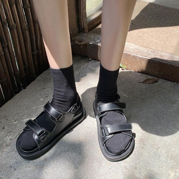 female sandal low-heeled shoes with strap 2021 women's girls outside clear fashion comfort beige summer rubber ho sandals, Black
female sandal low-heeled shoes with strap 2021 women's girls outside clear fashion comfort beige summer rubber ho sandals, Black
