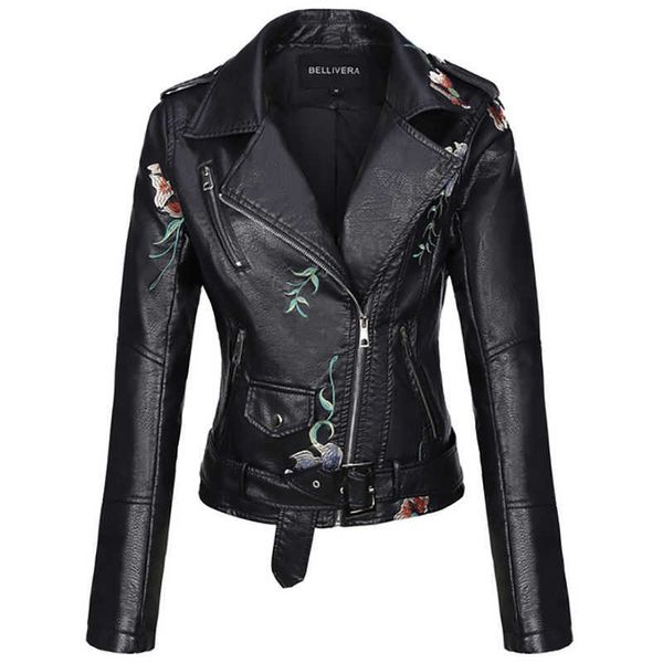 giolshon autumn flowers embroidery pu leather jacket women slim turn-down collar outerwear zipper motorcycle coats clothes 210927, Black
giolshon autumn flowers embroidery pu leather jacket women slim turn-down collar outerwear zipper motorcycle coats clothes 210927, Black
