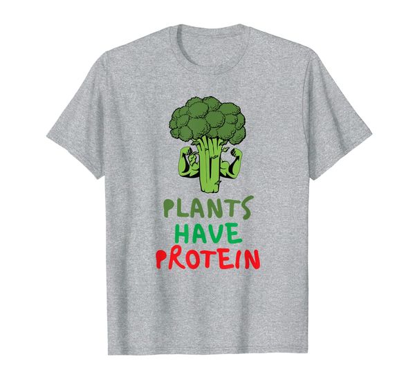 vegan fitness plants have protein workout t-shirt gift t-shirt, White;black