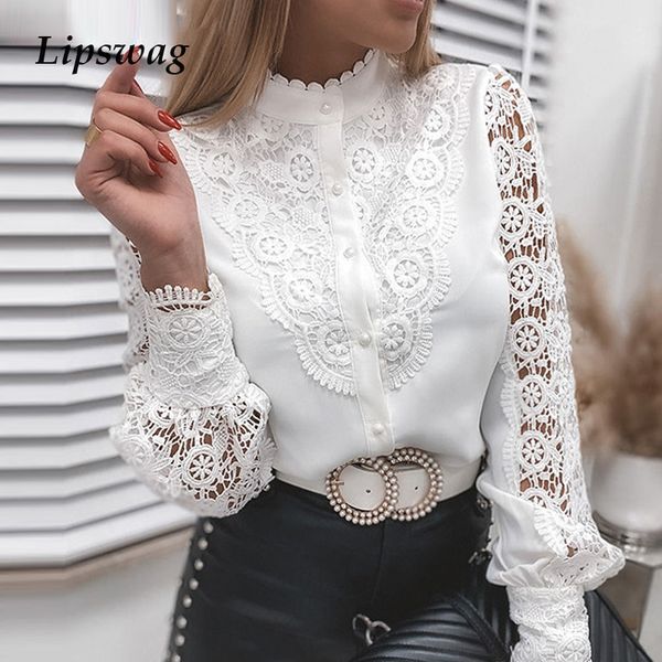 elegant women hollow out lace turtleneck 2021 spring fashion solid blouse shirts office ladies long sleeve patchwork blusas, White
elegant women hollow out lace turtleneck 2021 spring fashion solid blouse shirts office ladies long sleeve patchwork blusas, White
