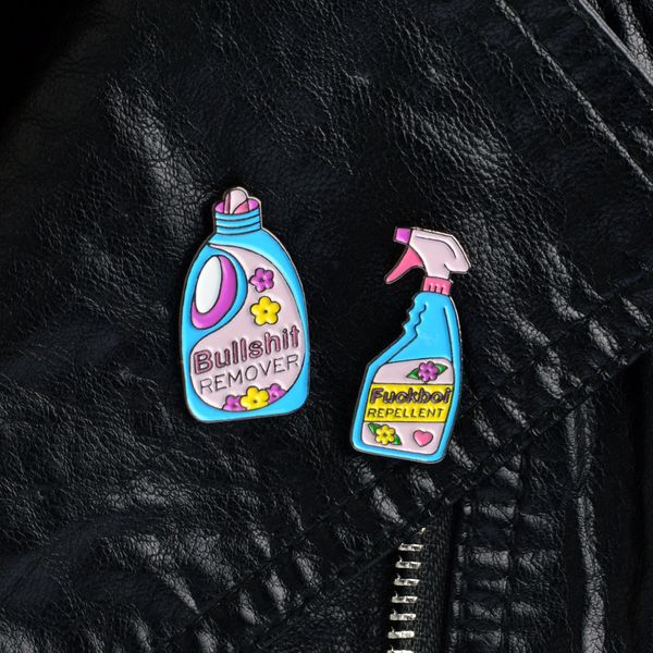 european laundry detergent bottle shape cowboy brooches women men cleanser alloy paint lapel pins flowers heart backpack bags clothes badges, Gray
european laundry detergent bottle shape cowboy brooches women men cleanser alloy paint lapel pins flowers heart backpack bags clothes badges, Gray