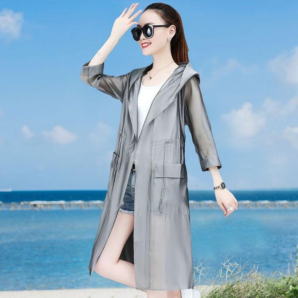 women's jackets 2021 summer sun protection clothing loose large size jacket female long solid windbreaker lady thin beachwear coat d, Black;brown
women's jackets 2021 summer sun protection clothing loose large size jacket female long solid windbreaker lady thin beachwear coat d, Black;brown