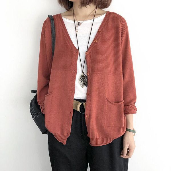 women's knits & tees 2021 women knitted cardigans sweater fashion autumn long sleeve loose coat casual button thick v neck solid pocket, White
women's knits & tees 2021 women knitted cardigans sweater fashion autumn long sleeve loose coat casual button thick v neck solid pocket, White