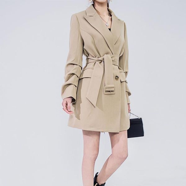 women's trench coats coat for women 2021 autumn office lady blazer double-breasted casual with belt windbreaker female outerwea, Tan;black
women's trench coats coat for women 2021 autumn office lady blazer double-breasted casual with belt windbreaker female outerwea, Tan;black