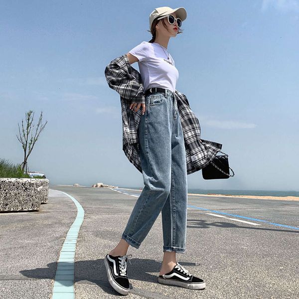 women's 6tautumn casual loose straight pants show thin high waist jeans list jfok, Blue
women's 6tautumn casual loose straight pants show thin high waist jeans list jfok, Blue