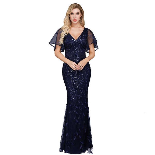 luxury party evening dress spring 2021 selling embroidered sequin lotus sleeve v-neck high waist banquet fishtail evening, Black
luxury party evening dress spring 2021 selling embroidered sequin lotus sleeve v-neck high waist banquet fishtail evening, Black