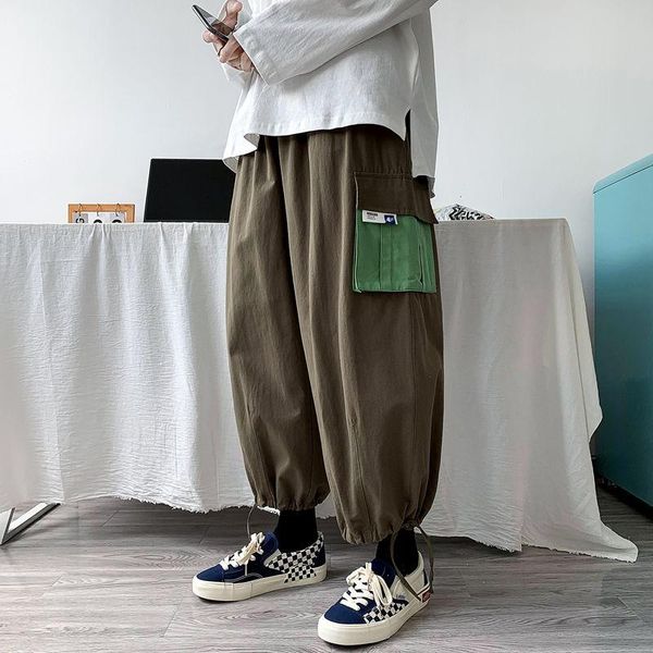 cargo wide-leg pants men's oversize casual solid loose sports pocket design drawstring drape trousers cotton four seasons, Black
cargo wide-leg pants men's oversize casual solid loose sports pocket design drawstring drape trousers cotton four seasons, Black