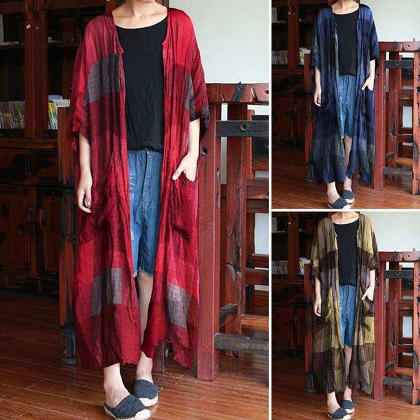 women's blouses & shirts blouses plus size summer vintage 3/4 sleeve check plaid blouse women kimono cardigan casual open front long sh, White
women's blouses & shirts blouses plus size summer vintage 3/4 sleeve check plaid blouse women kimono cardigan casual open front long sh, White