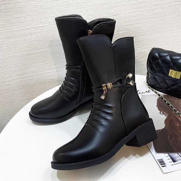 boots 2021 winter short women's low-heel thick heel round toe side zipper plus velvet warm rhinestone mother, Black
boots 2021 winter short women's low-heel thick heel round toe side zipper plus velvet warm rhinestone mother, Black