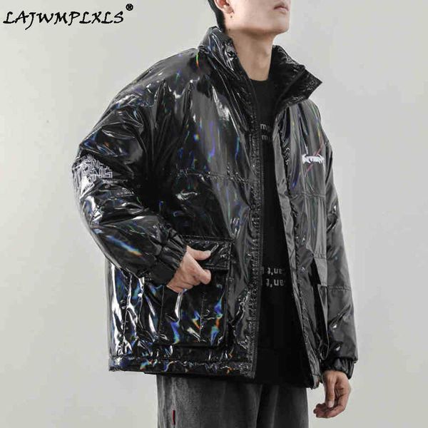 men's and youth reflective cotton coat, warm, fashionable, hip-hop style, winter, Black
men's and youth reflective cotton coat, warm, fashionable, hip-hop style, winter, Black