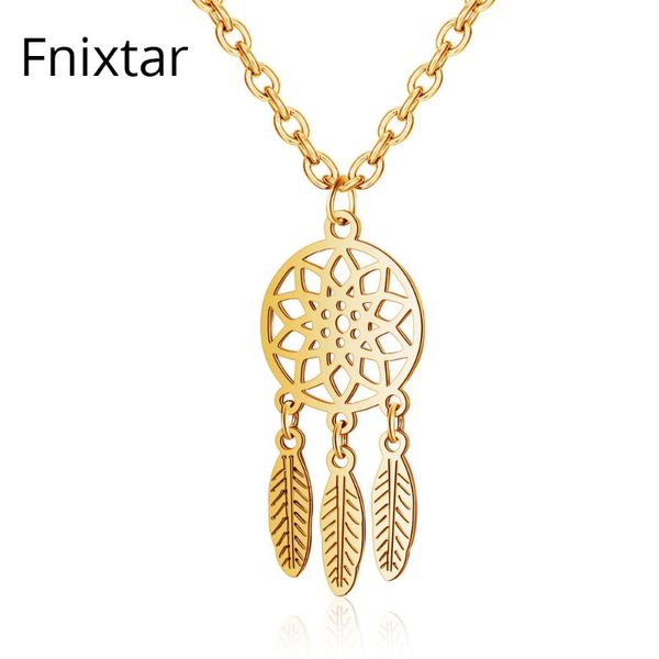 pendant necklaces fnixtar never fade stainless steel dreamcatcher charms pendants for women gold color feather animal 5pcs/lot, Silver
pendant necklaces fnixtar never fade stainless steel dreamcatcher charms pendants for women gold color feather animal 5pcs/lot, Silver