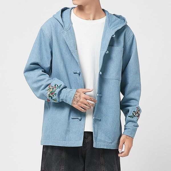 men's jackets 2021 men autumn traditional chinese style tang suit embroidery hanfu hooded tai chi buckle coats, Black;brown
men's jackets 2021 men autumn traditional chinese style tang suit embroidery hanfu hooded tai chi buckle coats, Black;brown