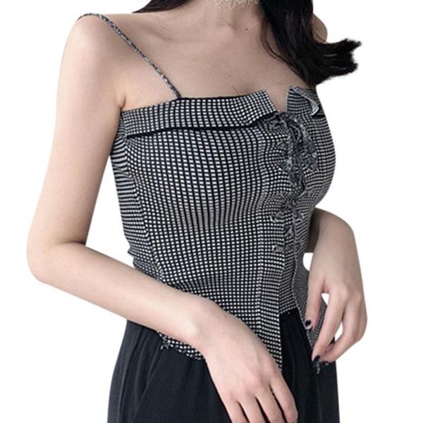 women's tanks & camis summer plaid tank ladies bow tie sleeveless fashion vest camisole casual knitted female, White
women's tanks & camis summer plaid tank ladies bow tie sleeveless fashion vest camisole casual knitted female, White
