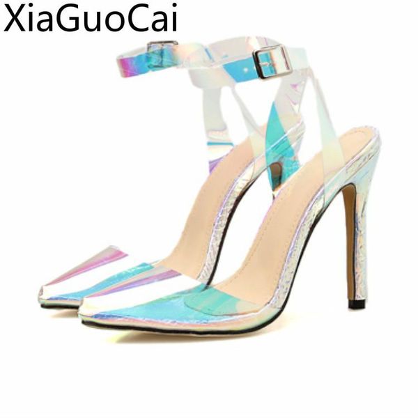 sandals silver high heel women bright transparent ladies large size women's pointed toe shoes, Black
sandals silver high heel women bright transparent ladies large size women's pointed toe shoes, Black