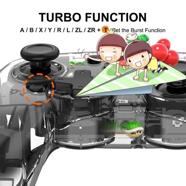 game controllers & joysticks wireless transparent switch pro controller for switch, adjustable turbo vibration motion gyro ergonomi
game controllers & joysticks wireless transparent switch pro controller for switch, adjustable turbo vibration motion gyro ergonomi