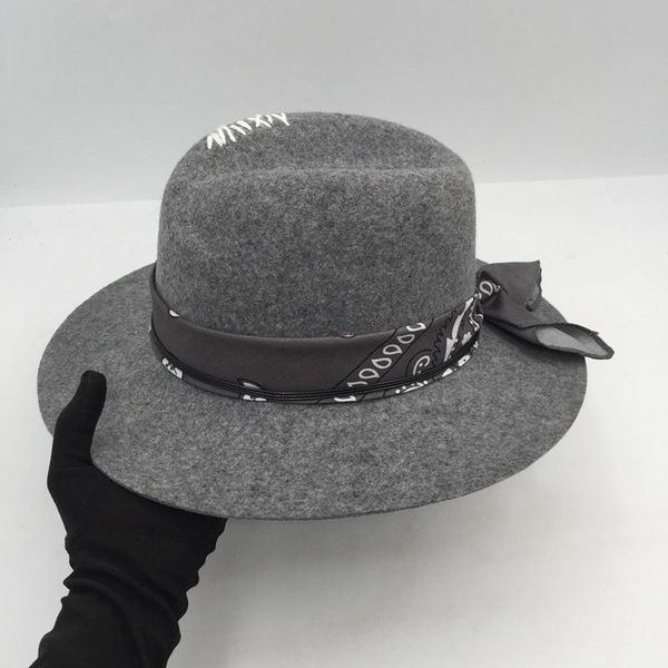 stingy brim hats autumn and winter mixed gray fedora manual suture belt wide hat tide in england, Blue;gray
stingy brim hats autumn and winter mixed gray fedora manual suture belt wide hat tide in england, Blue;gray