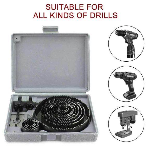 16pcs hole saw cutting set 19-127mm wood metal cutter drill bit kit core drilling tool bits reaming accessories wood working
16pcs hole saw cutting set 19-127mm wood metal cutter drill bit kit core drilling tool bits reaming accessories wood working